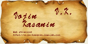 Vojin Kašanin vizit kartica